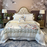 Luxury Embroidery Egyptian Cotton White Bedding Set | Yedwo Home